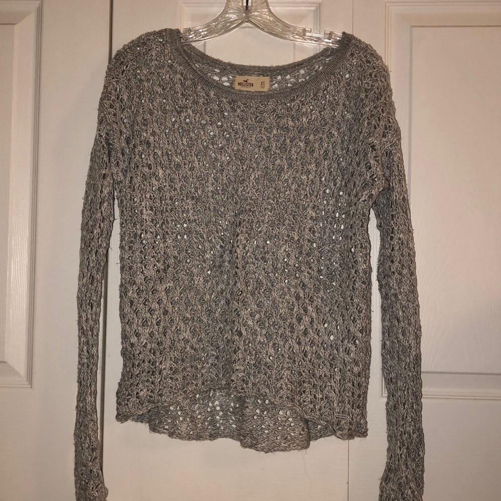 Grey knit sweater